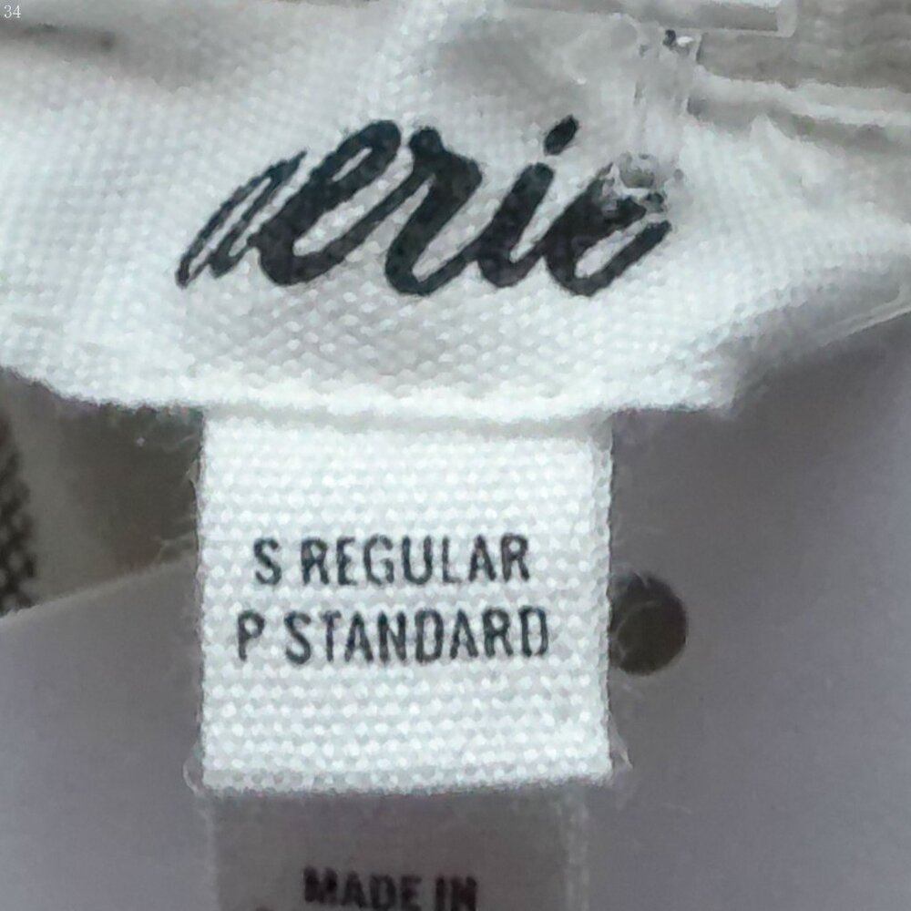 AERIE NWT Pull-On Cream w/ Black Stripe Wide Leg Pants w/Pockets & Loop S - Picture 5 of 13